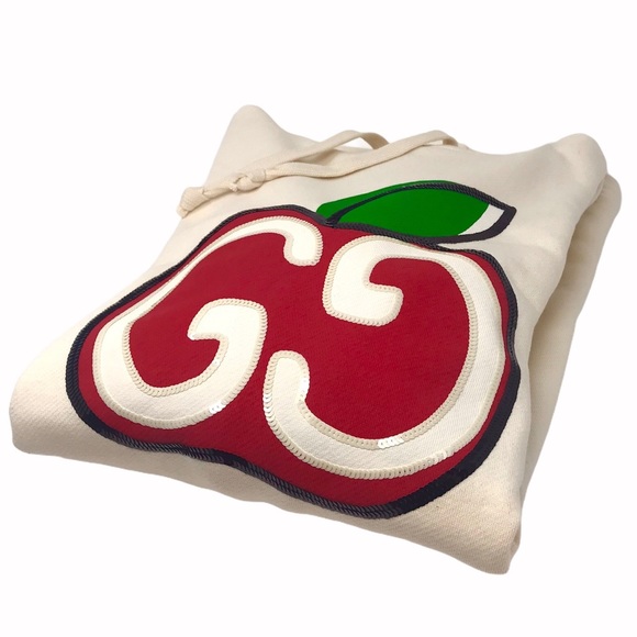 Brand New Gucci Hooded Dress with GG Apple Print - Picture 2 of 10